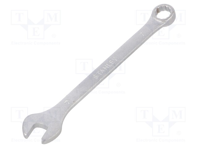 Key; combination spanner; 7mm; Chrom-vanadium steel; L: 110mm