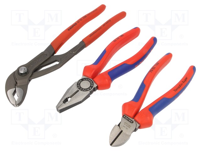 Pliers; Pcs: 3; cutting,universal,Cobra adjustable grip