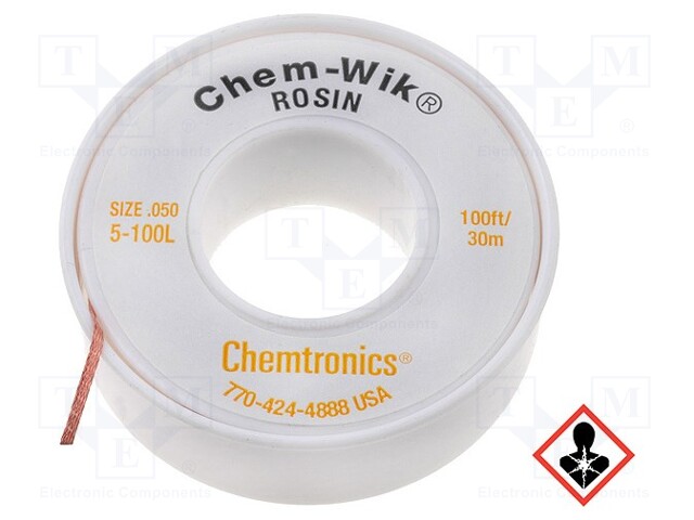 Tape: desoldering; rosin; W: 1.27mm; L: 30m