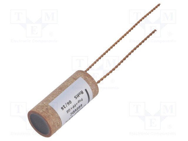 Capacitor: copper-polypropylene-paper; 22nF; 600VDC; ±5%; 0.0035