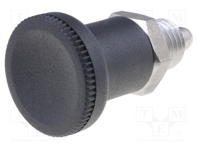 Indexing plungers; Thread: M12; Mat: stainless steel; 6mm