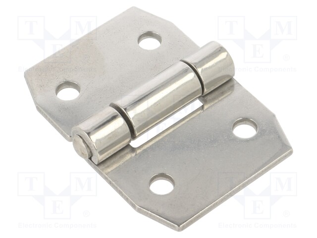 Hinge; Width: 70mm; stainless steel; H: 50mm; V: without coating