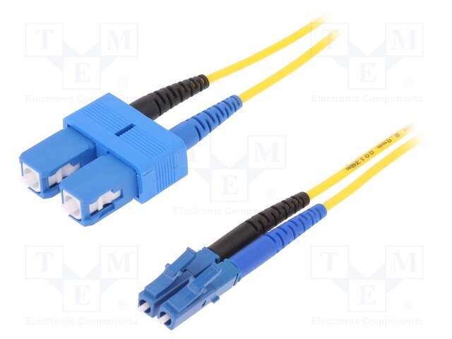 Fiber patch cord; OS2; LC/SC; 2m; LSZH; Optical fiber: 9/125um