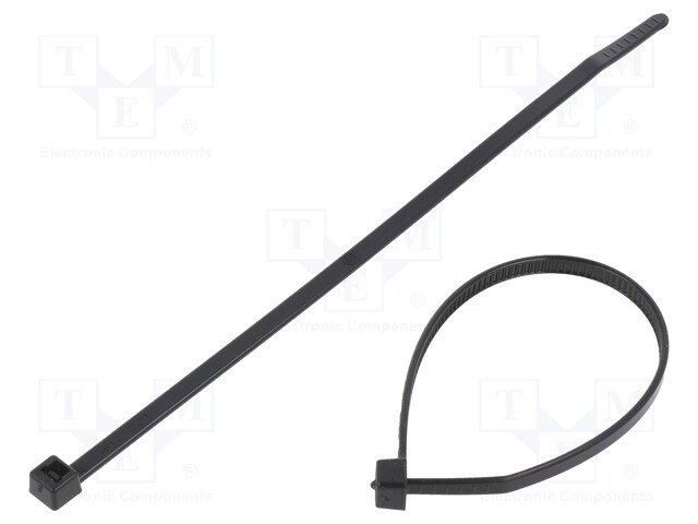 Cable tie; L: 148mm; W: 3.5mm; polyamide; 135N; black; Ømax: 35mm