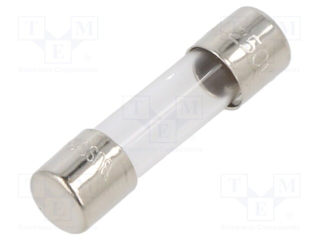 Fuse: fuse; quick blow; 630mA; 250VAC; cylindrical,glass; 5x20mm