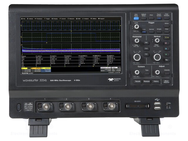 Oscilloscope: digital; Band: ≤500MHz; Channels: 4; Rise time: 800ps