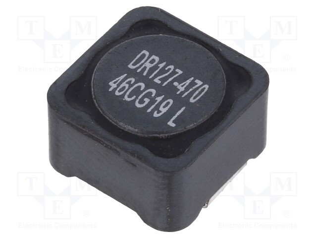 Inductor: wire; SMD; 47uH; Ioper: 2.95A; 71.9mΩ; 12.5x12.5x8mm; ±20%