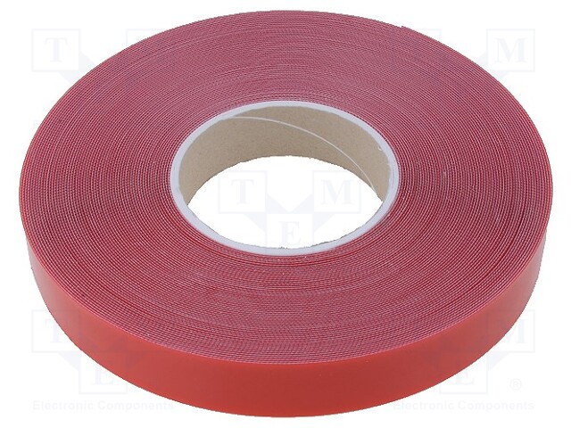 Tape: velcro; W: 25mm; L: 25m; D: 0.82mm; acrylic; transparent