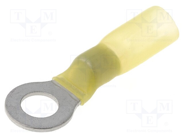 Ring terminal; M6; Ø: 6.5mm; 4÷6mm2; crimped; for cable; yellow