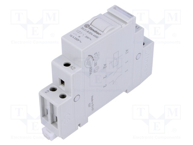 Relay: installation; bistable; NO; 24VAC; Mounting: DIN; 16A; IP20