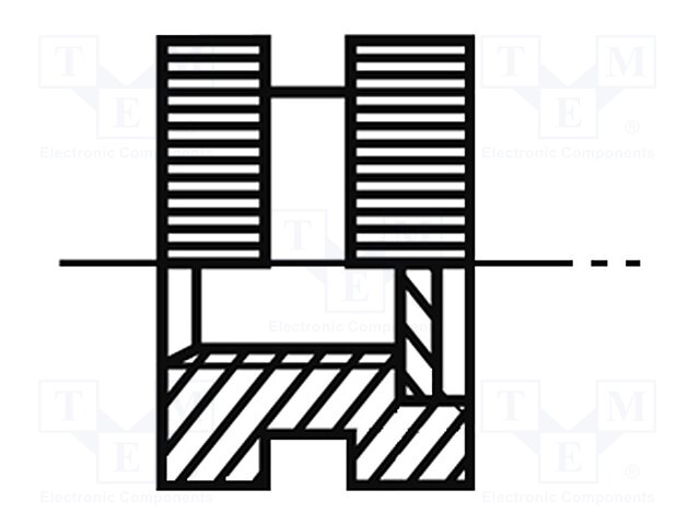 Threaded insert; brass; without coating; M5; BN: 1040; DIN: 16903F