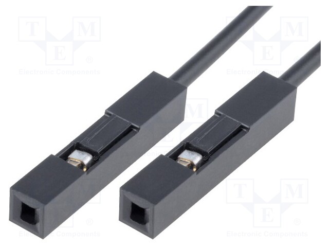 Connection cable; PIN: 1; 210mm; Colour: black; Pcs: 10