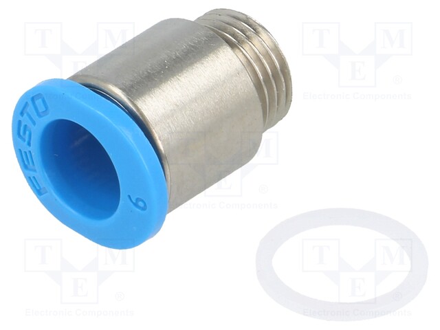 Push-in fitting; threaded,straight; M8; outside; -0.95÷6bar