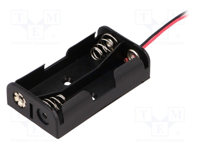 Holder; Leads: cables; Size: AA,R6; Batt.no: 2; Colour: black; 150mm