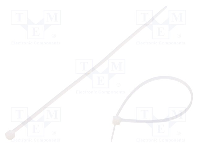 Cable tie; L: 165mm; W: 2.5mm; polyamide; 80N; natural; Ømax: 43mm