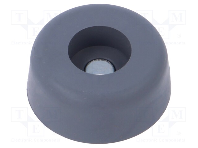 Screw fastened foot; H: 7.9mm; grey; Dim: Ø22.2mm; Cutout: Ø4.7mm