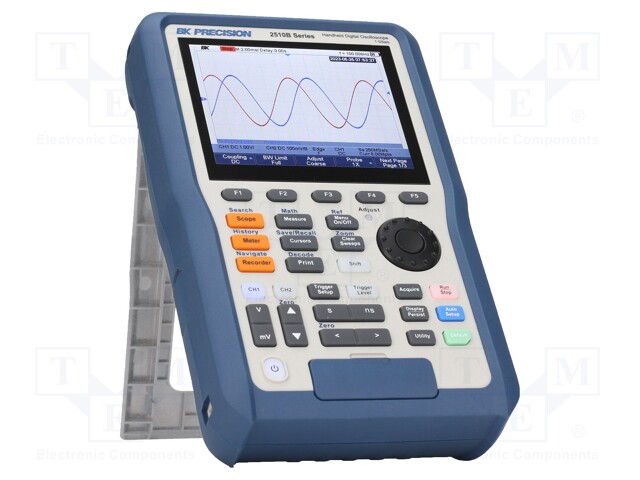 Handheld oscilloscope; 200MHz; 8bit; LCD TFT; Ch: 2; 1Gsps; 12Mpts