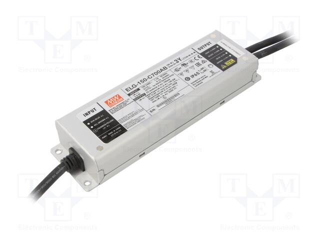 Power supply: switched-mode; LED; 149.8W; 107÷214VDC; 350÷700mA