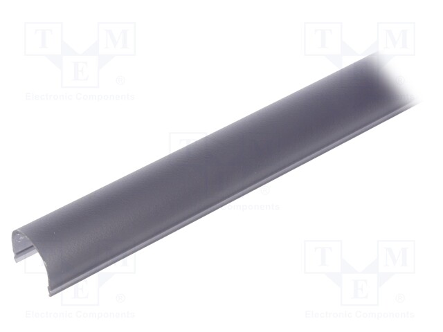 Cover for LED profiles; black; 1m; G22R; push-in