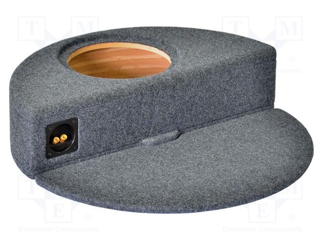 Car loudspeaker enclosure; MDF; gray melange; textil; 15l; 250mm