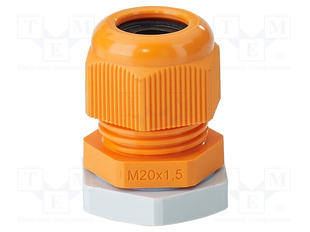 Cable gland; M20; 1.5; IP66; polyamide; orange