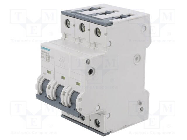 Circuit Breaker, MCB, 5SY4, 3P, 10 kA, 400 V, 32 A