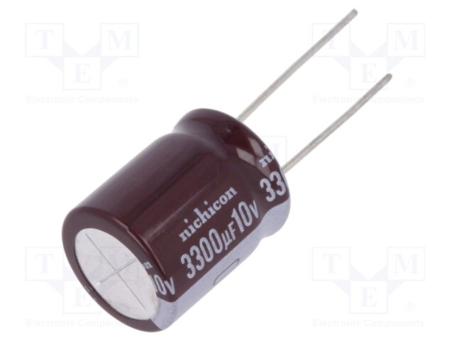 Capacitor: electrolytic; low impedance; THT; 3300uF; 10VDC; ±20%