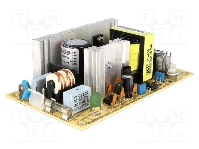 Power supply: switched-mode; 62.4W; 127÷370VDC; 90÷264VAC; OUT: 1