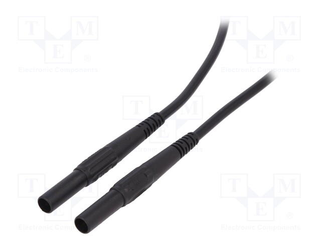 Test lead; PVC; 2m; black; 32A; Plating: nickel plated