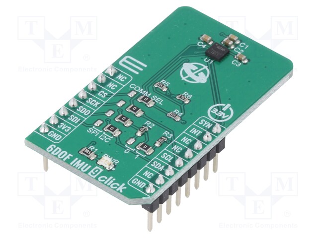 Click board; accelerometer,gyroscope; I2C,SPI; IAM-20680; 3.3VDC