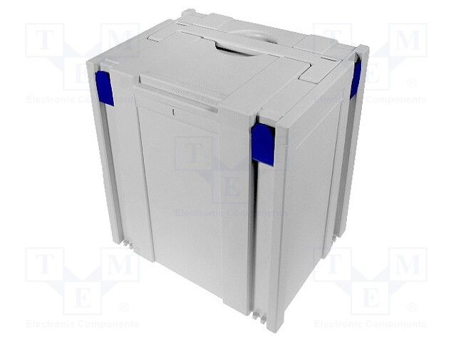 Container: portable box; 400x300x420mm; grey; ABS