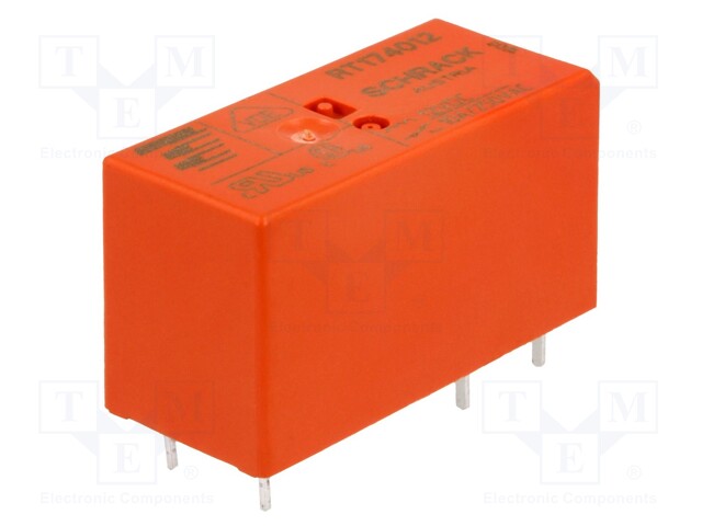 Relay: electromagnetic; SPDT; Ucoil: 12VDC; 10A/250VAC; 10A/24VDC