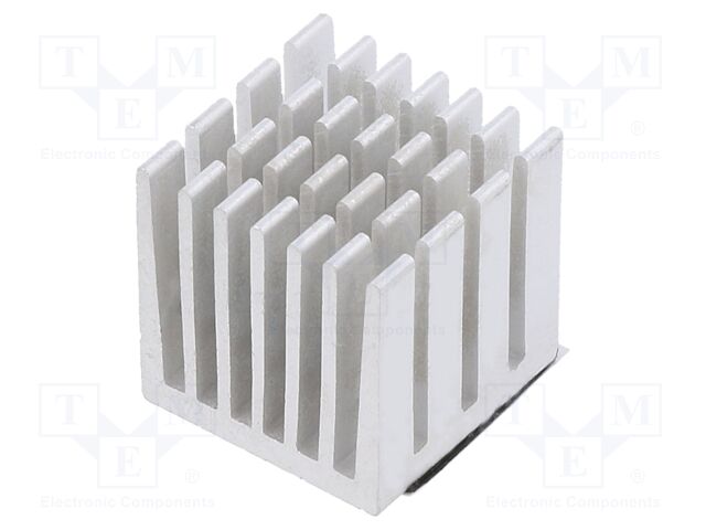 Heatsink: extruded; grilled; Raspberry Pi; silver; L: 15mm; W: 15mm