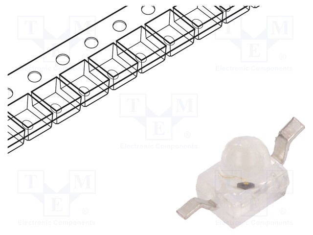 LED; SMD; Gull wing; red; 600÷800mcd; 2.5x2x2.8mm; 20°; 1.85÷2.5V