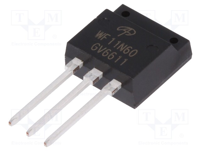 Transistor: N-MOSFET; unipolar; 600V; 8A; TO262F