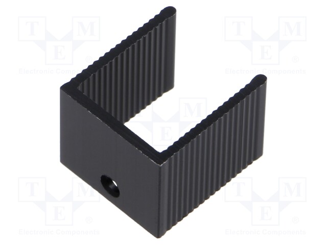 Heatsink: extruded; TO220; black; L: 15mm; W: 18mm; H: 20mm; anodized