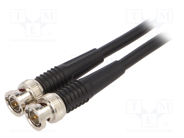 Test lead; 2x BNC male plug; Len: 1m; black