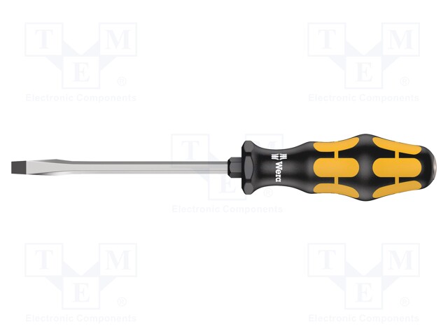 Screwdriver; slot; for impact,assisted with a key; 10,0x1,6mm