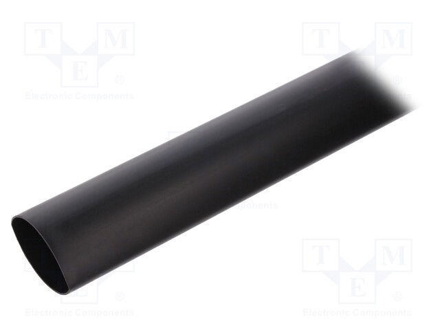 Heat shrink sleeve; 4: 1; 40mm; L: 1m; black; Wall thick: 2.5mm