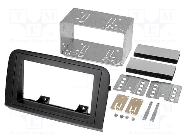 Radio mounting frame; Fiat; 2 DIN; black