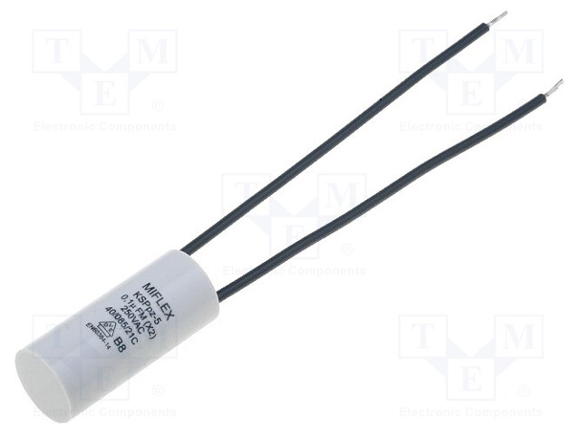 Capacitor: polypropylene; X2; 100nF; ±20%; Ø15.5x35.5mm