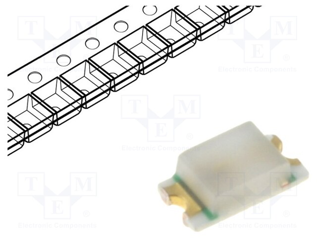 LED; SMD; 0603; yellow; 15÷50mcd; 1.6x0.8x0.6mm; 120°; 1.6÷2.4V; 5mA