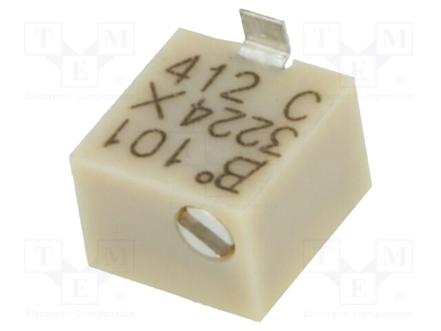 Potentiometer: mounting; multiturn; 100Ω; 250mW; SMD; ±10%; linear