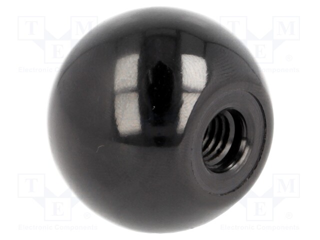 Ball knob; Dia: 40mm; M8; 15mm; black