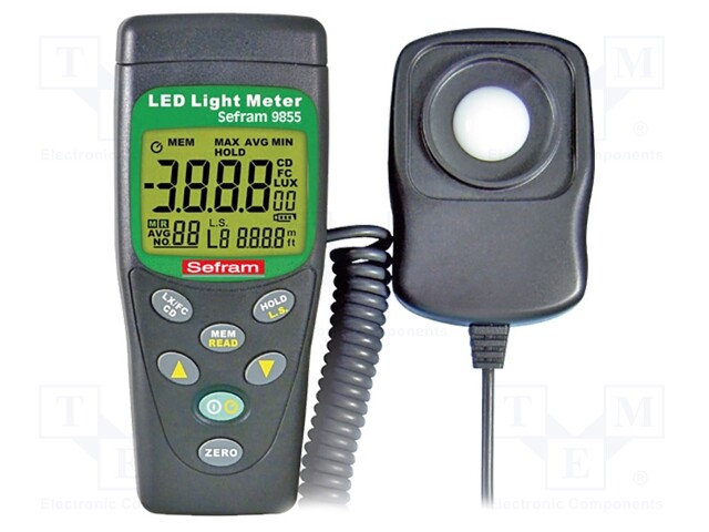 Meter: light meter; LCD (4000); 40/400/4k/40klx; 3%; 130x55x38mm