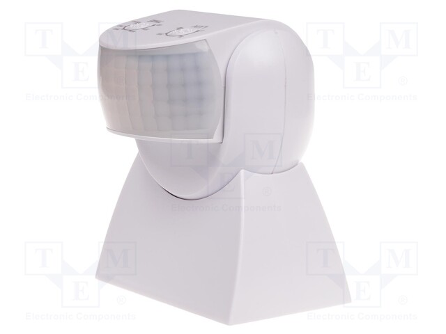 Sensor: movement; wall mount; 195÷265VAC; IP65; 5A; -20÷40°C; 12m