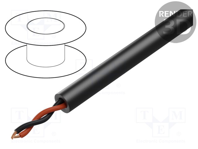 Wire: loudspeaker cable; 2x16AWG; stranded; OFC; black; unshielded