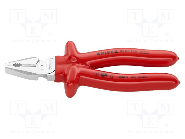 Pliers; insulated,universal; 200mm