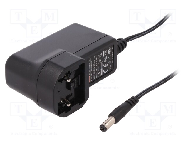 Power supply: switched-mode; 12VDC; 1A; Out: 5,5/2,1; 12W; -20÷70°C