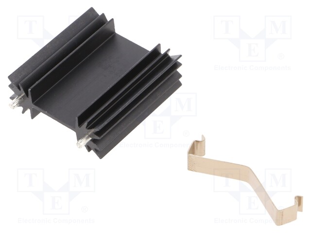 Heatsink: extruded; H; TO202,TO218,TO220,TOP3; black; L: 38.1mm